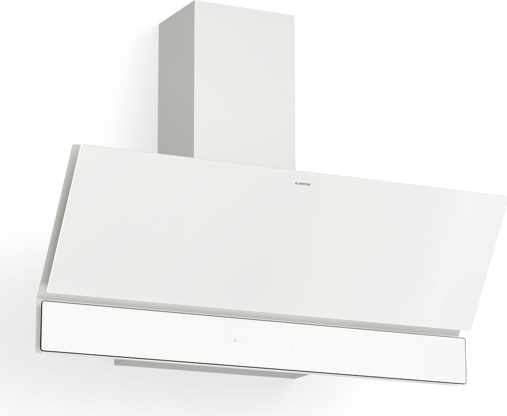 Klarstein Velaire Dunstabzugshaube 90 cm - Kopffreihaube, 820 m³/h Boost, A++ , Touch-Bedienung, LED, leise, Aluminium- & Aktivkohlefilter, Abzugs...