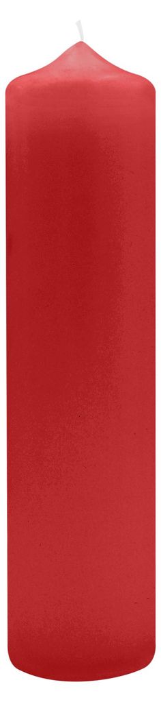 Spitzkopf Stumpen Kerzen Rot 25 x Ø 6 cm, 8 Stück