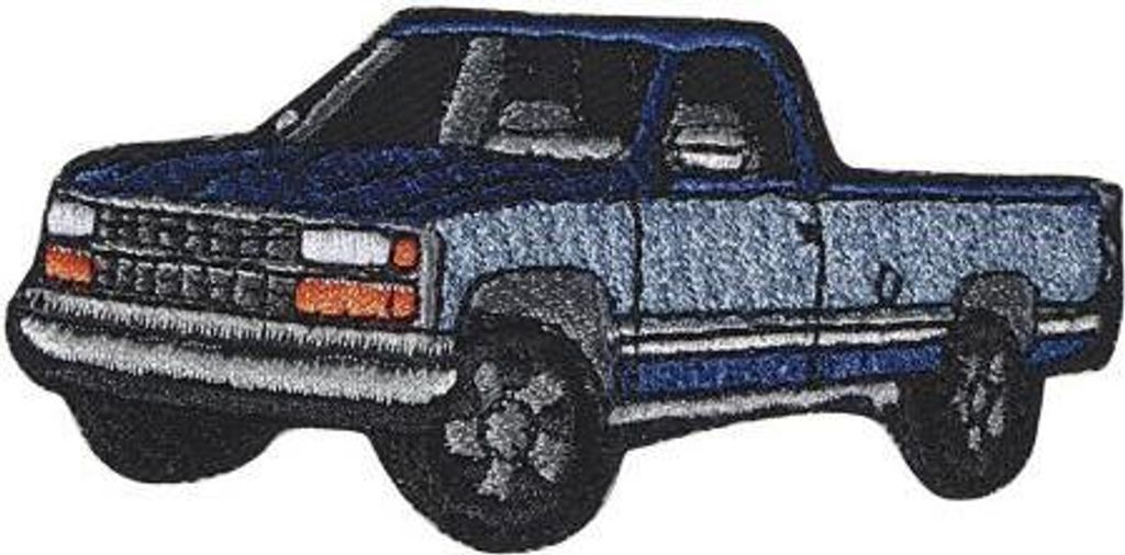 AUFNÄHER - Pickup blau Oldtimer Car - 03123 - Gr. ca. 9,5 x 4 cm