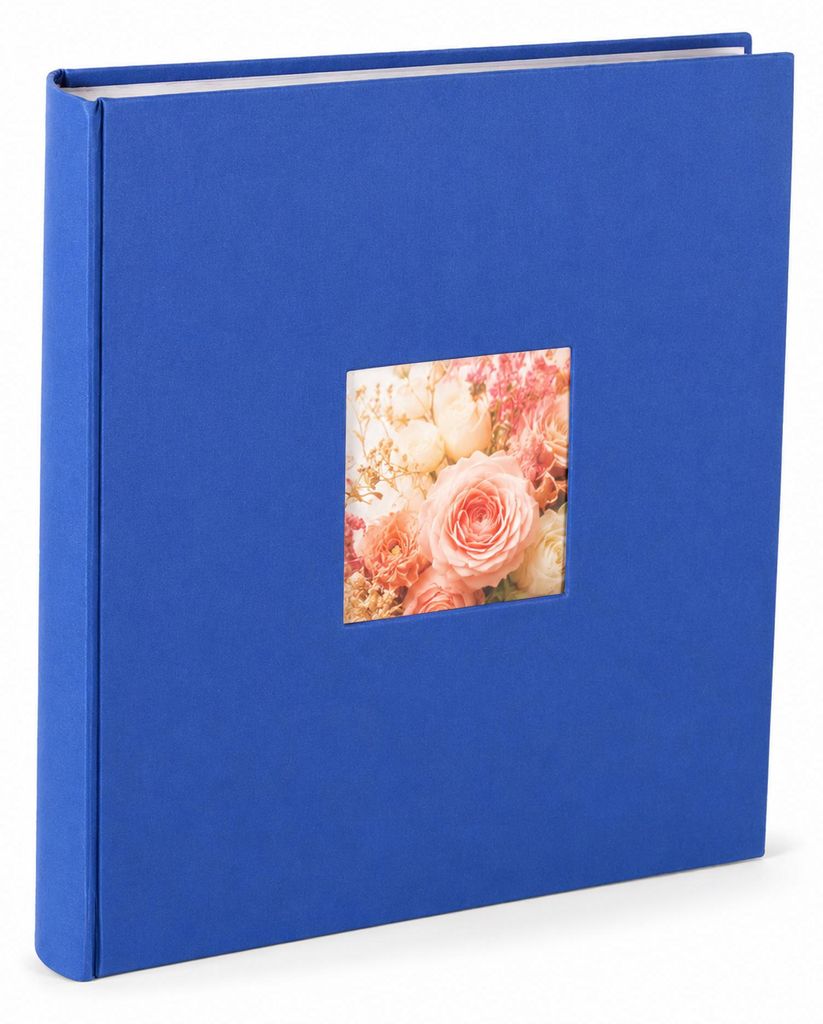 Flair Fotoalbum 30x30 cm 100 weiße Seiten Seiten Jumbo Buchalbum Fotobuch - Farbe: Blau
