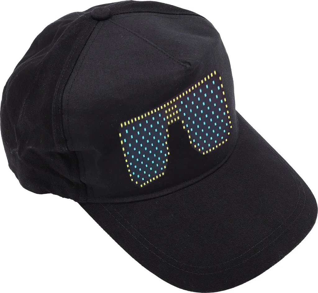Casquette LED Connectée Bluetooth avec Écran de 12x32 Points - Programmable - 2