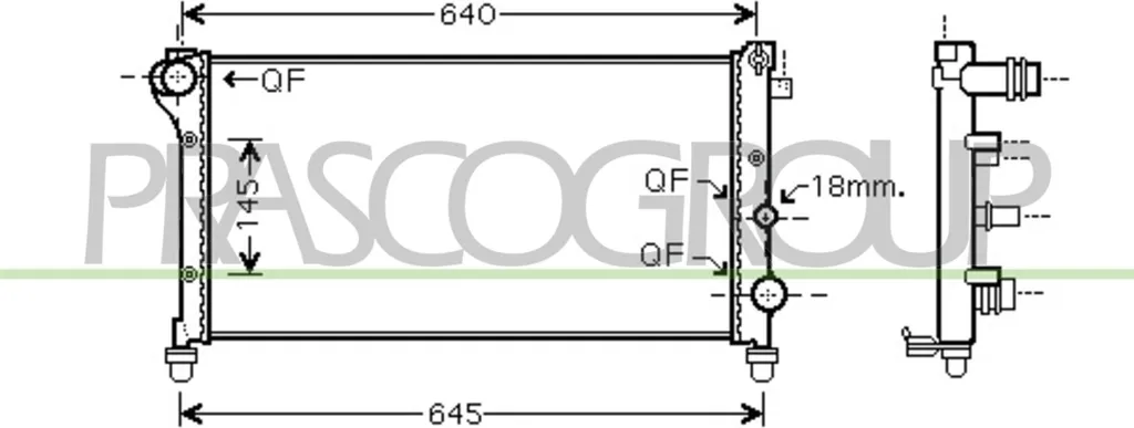 Radiateur Moteur pour Fiat Panda : Solution de Remplacement OE 51706204