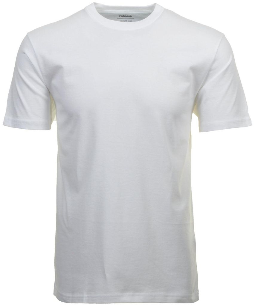 Ragman H-T-Shirt T-Shirt Doppelpack rundhals in weiß