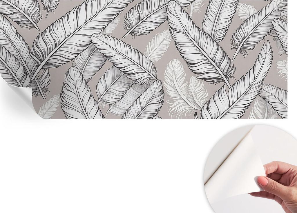 Selbstklebende Wandtapete - Dekorative Tapete für Wohnzimmer - Klebefolie für Wandbilder - Tapetenfolie für Wanddekoration - 208x146 cm - Feine ...