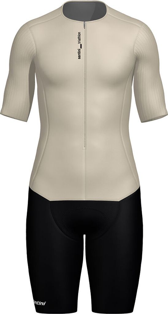 Santini Viper Kurzarm-trisuit Beige L Mann Beige L