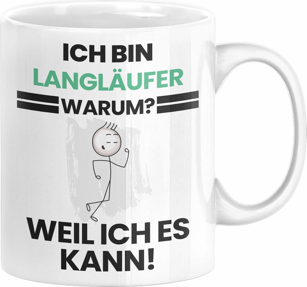 Langläufer Geschenk Tasse Lustiger Spruch Ich Bin Produktbild 