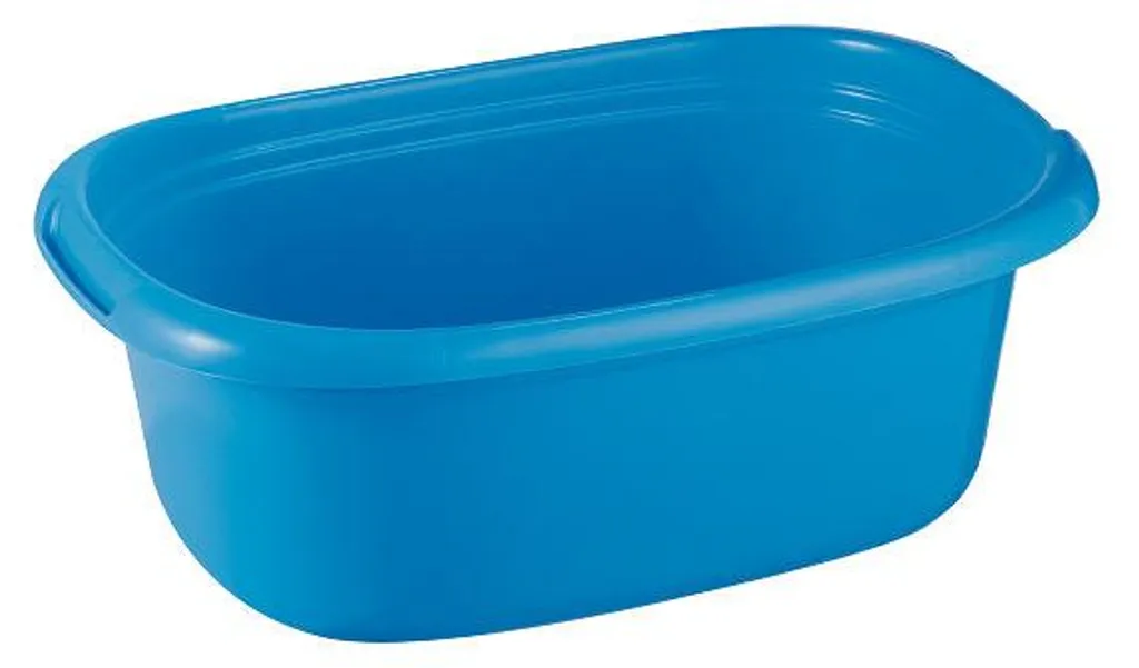 Bac de lavage 25L bleu avec poignées ergonomiques pour maison et camping