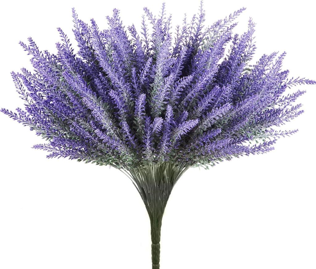 Butterfly Craze Künstlicher Lavendel 4-teiliges Bundle - Lebensechte Seidenpflanzen Basteln oder die Ideal Kombinieren mit Anderen getrockneten Bl...