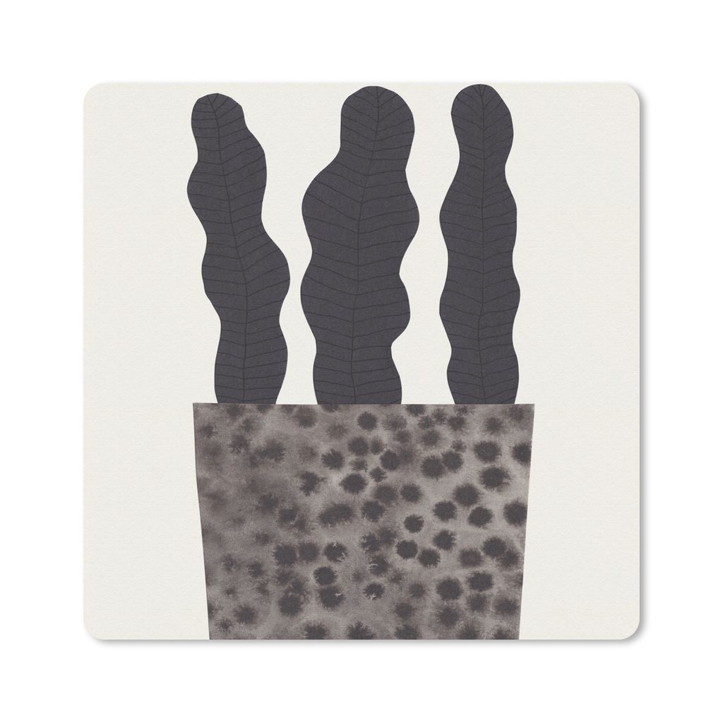 MuchoWow Mauspad Mousepad Vase - Pflanzen - Blumen - Pastell 20x20 cm - Mousepads - Maus Mat - Pad - Mausunterlage - Desk Mat - Bureauartikeln
