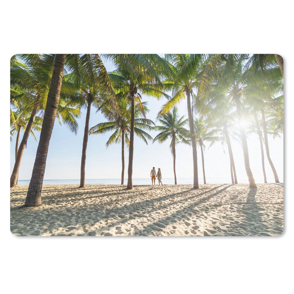 MuchoWow Mauspad Mousepad Strand - Meer - Palme - Romantik 27x18 cm - Mousepads - Maus Mat - Pad - Mausunterlage - Büroartikel - Desk Matten