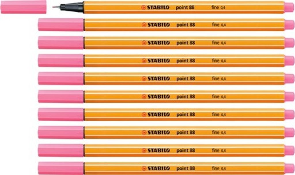 Fineliner - STABILO point 88 - 10er Pack - hellrosa