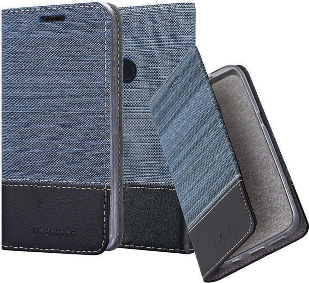 Cadorabo Hülle für Google PIXEL 3 Schutzhülle in Blau Handy Hülle Etui Book Case Cover