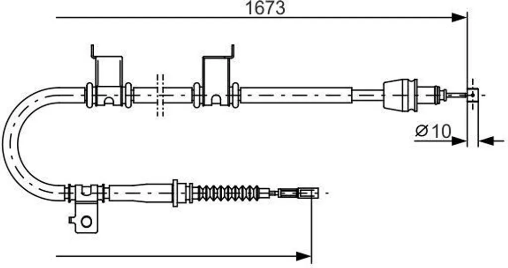 Câble de frein arrière robuste pour CeeD ED - Remplacement OE 597601H300
