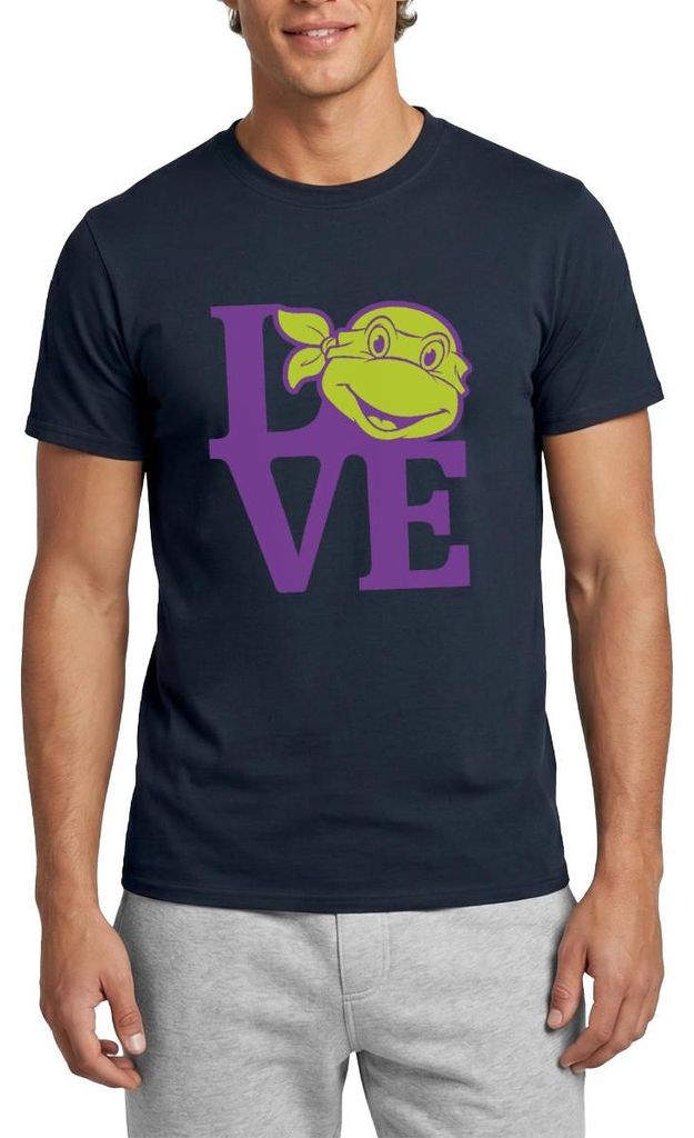 Spreadshirt Teenage Mutant Ninja Turtles Love Männer T-Shirt, 4XL, Navy