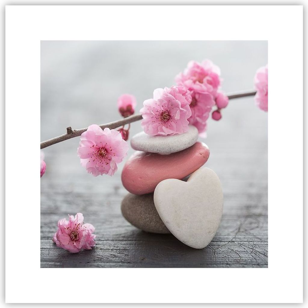 Poster - Poster ohne Rahmen - Yoga weiblich Blume Gesundheit - 30x30 cm - Wand Bild - Wanddeko - Wandbilder - Kunstposter - Wandposter - Bilder - K...