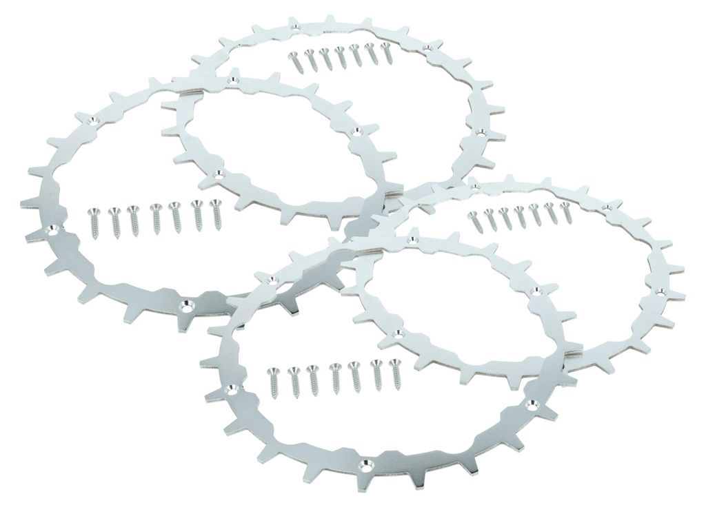 vhbw 4x Spikes kompatibel mit Gardena SILENO city 300, 600, 250 Smart, 400, 500 Smart, 500, 500 Smart+, 250 Mähroboter - Edelstahl, 24 Zähne