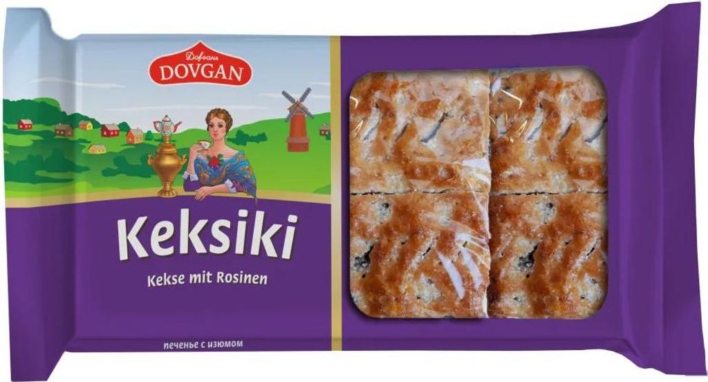 DOVGAN Keksiki Kekse mit Rosinen 177g Produktbild 