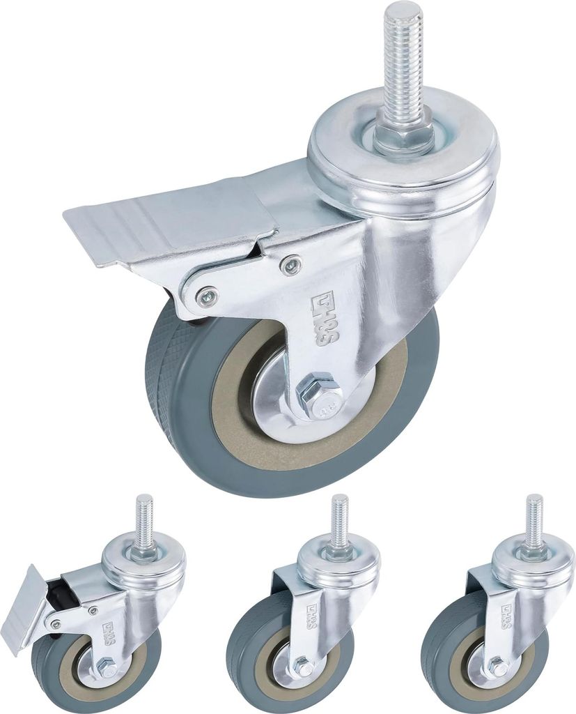 H&S Schwerlastrollen 75 mm - Rollen für Möbel - 4er Set - Produktbild 
