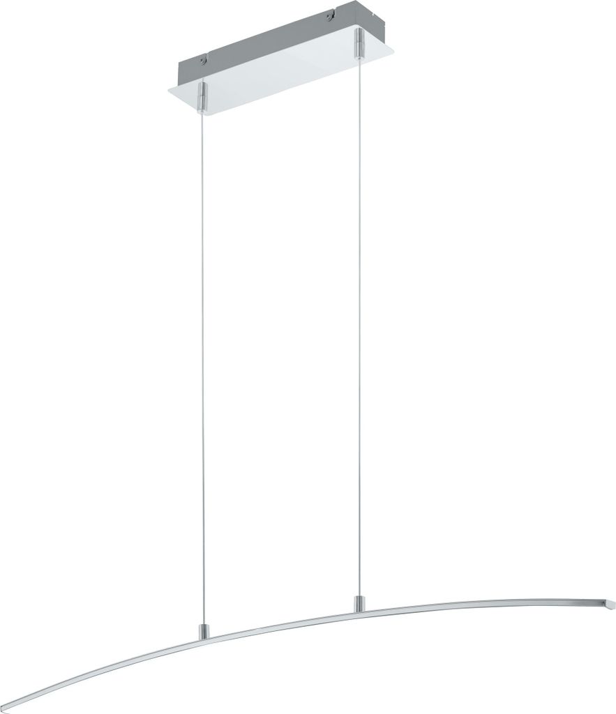 EGLO LED Pendellampe Lasana, 1 flammige Pendelleuchte, Hängeleuchte aus Alu, Stahl, Kunststoff, Farbe: Chrom, weiß
