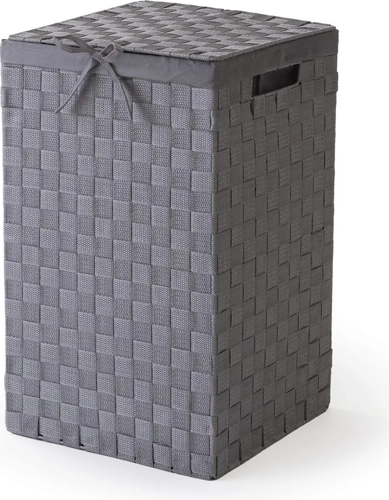Panier à linge gris 30x30x50 cm - Corbeille compacte et fonctionnelle