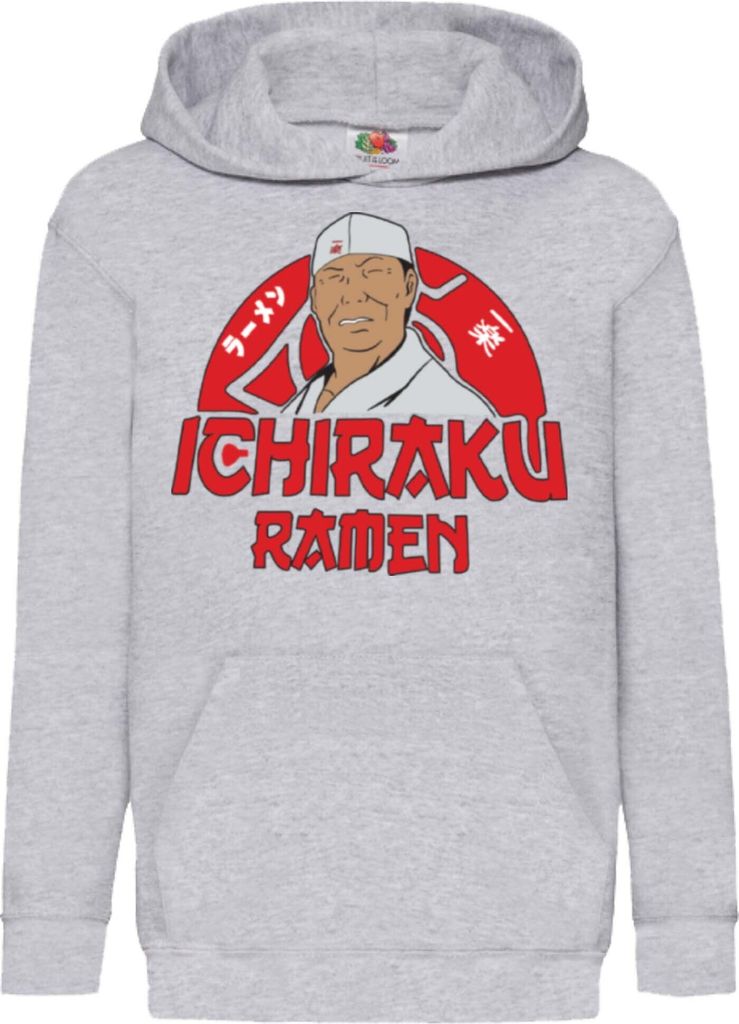 Kinder Kapuzenpullover Naruto Ichiraku Ramen, 7-8 Jahr - 128 / Grau
