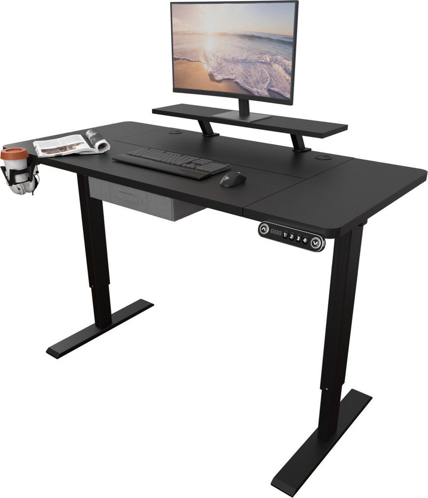 Hilodesk 140cm Elektryczne Biurko stojące z regulowaną Zdjęcie produktu 