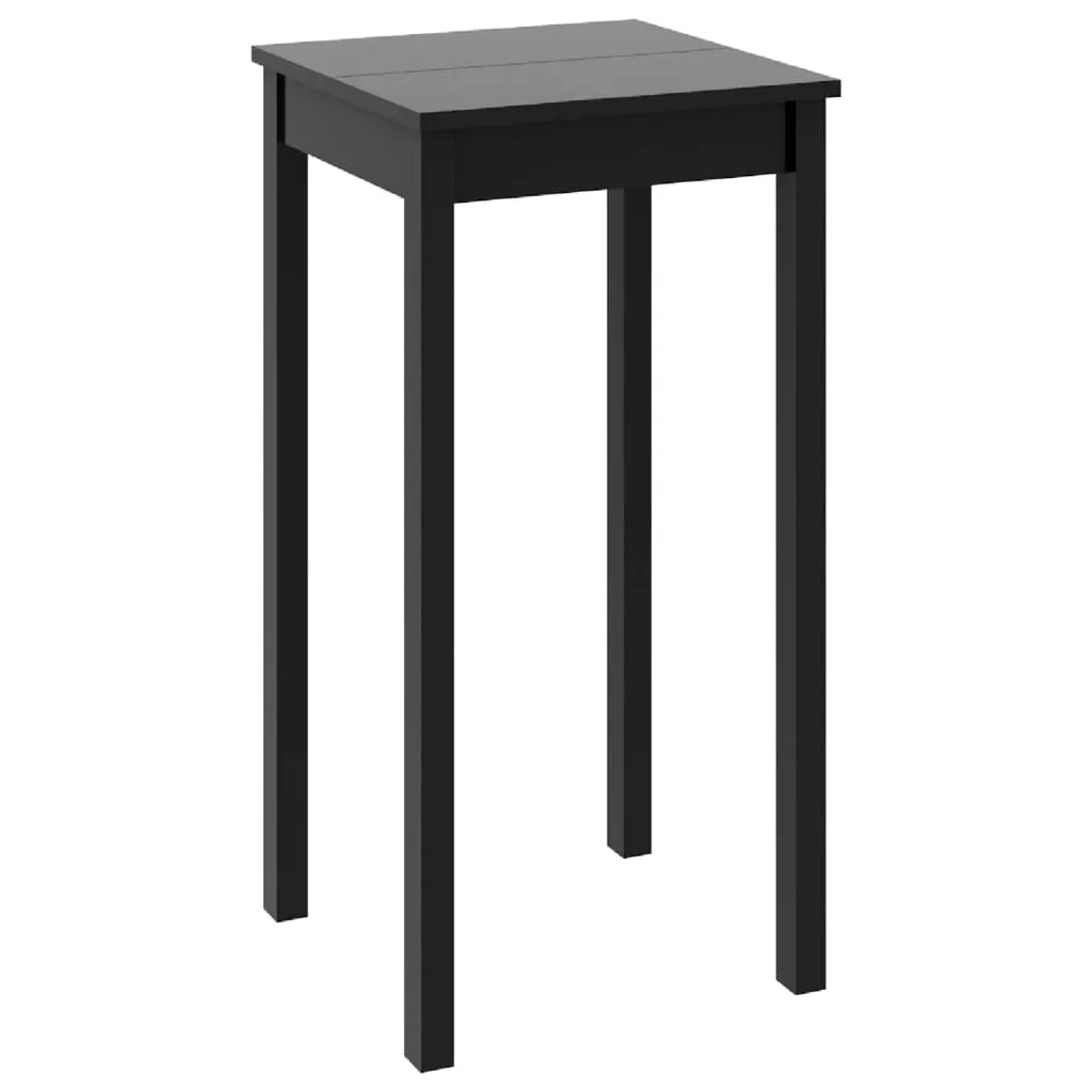 Table de bar design noir mat 55x55x107 cm - Finition MDF résistante
