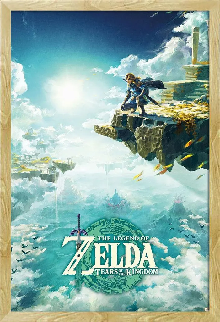 Décoration Zelda Tears of the Kingdom : Poster Encadré pour Gaming Room