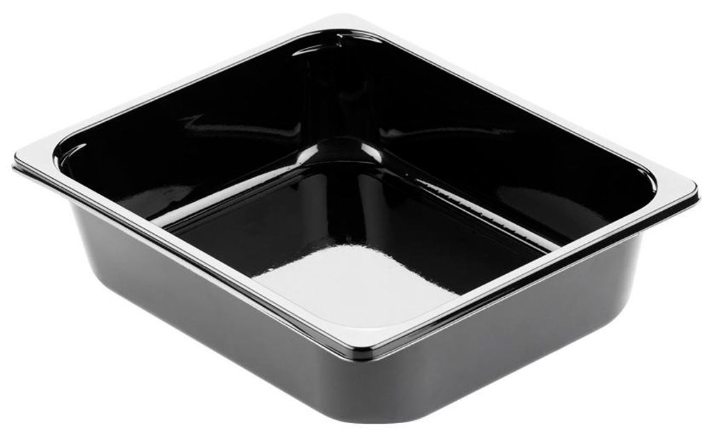 80x DUNIFORM CPET-Schale 1/2 GN 325 x 265 x 79 mm Schwarz ungeteilt