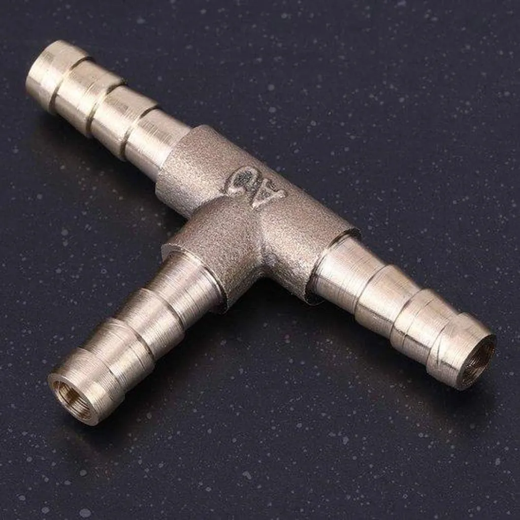Connecteur en T 6mm pour circuit d'air et gaz - Jonction laiton 3 voies