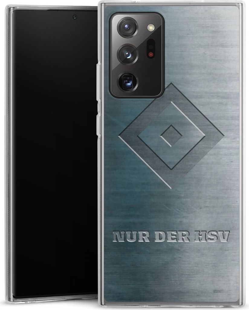 DeinDesign Handyhülle für Samsung Galaxy Note 20 Ultra Silikon Hülle Case Smartphone Schutzhülle HSV Hamburger SV Metallic Look