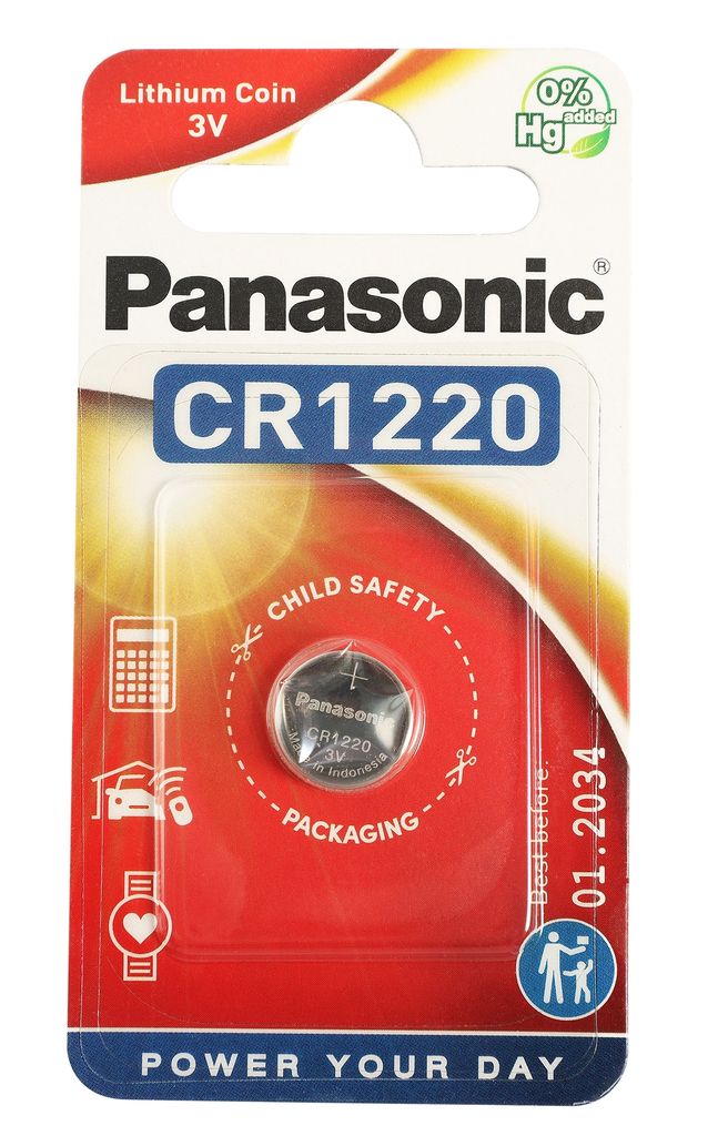 Varta CR1220 P 1-BL Panasonic, Einwegbatterie, CR1220, Produktbild 