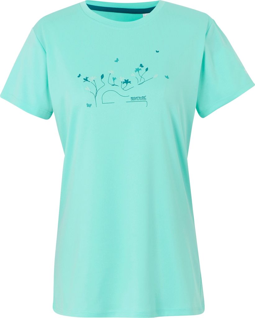 Regatta - "Fingal IX" T-Shirt für Damen RG11423 (34 DE) (Aruba Blau)