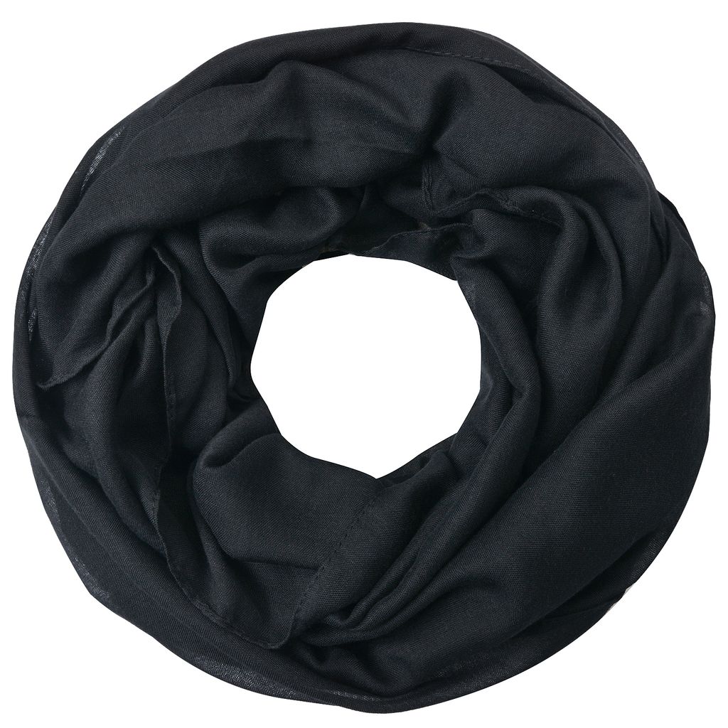 Crinkle Schal Rund Schwarz Produktbild 