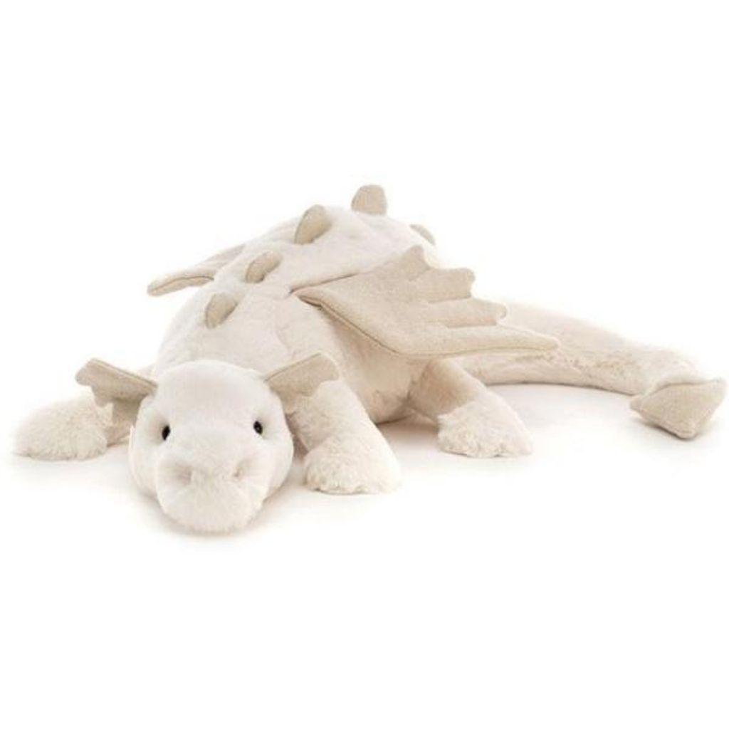 Plüsch Drache 50 cm – Kawaii Körperkissen in Weiß – Produktbild 