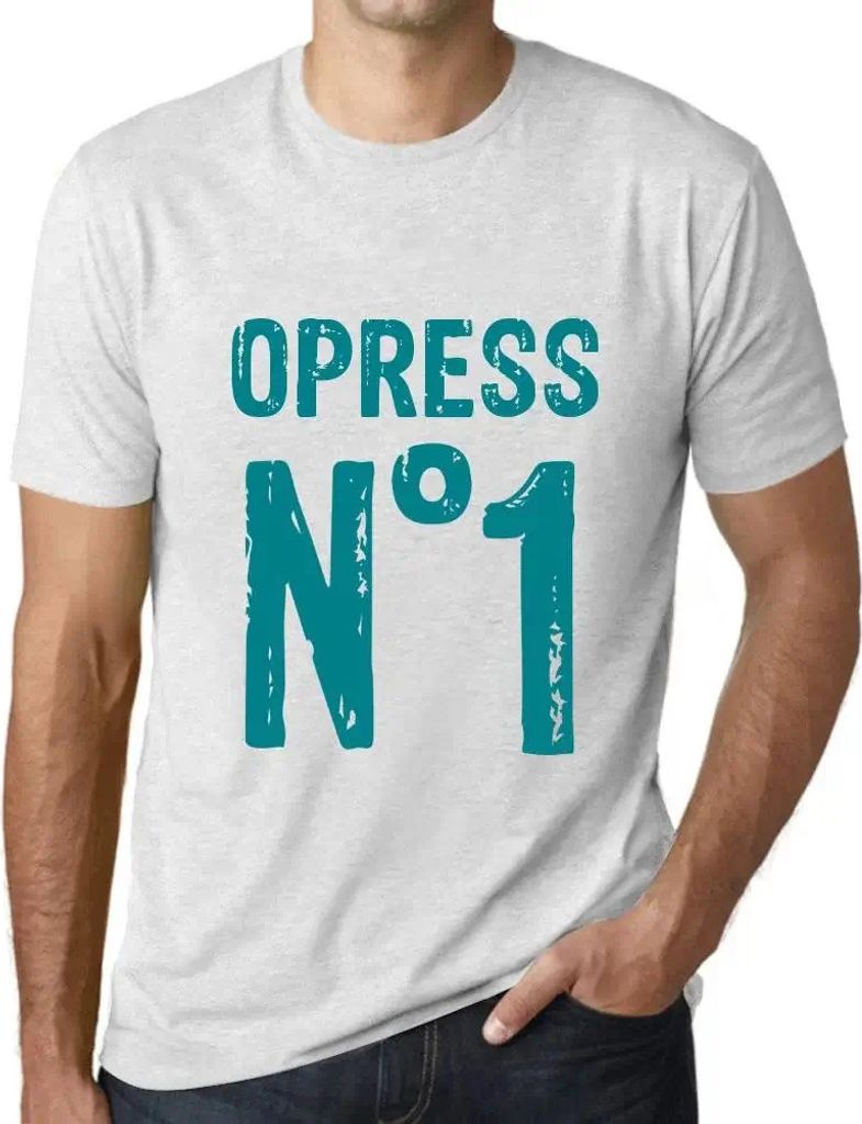 Herren Grafik T-Shirt Opress No 1 Öko-Verantwortlich Vintage Jahrgang Kurzarm Lustige Druck Geburtstag Geschenk Mann