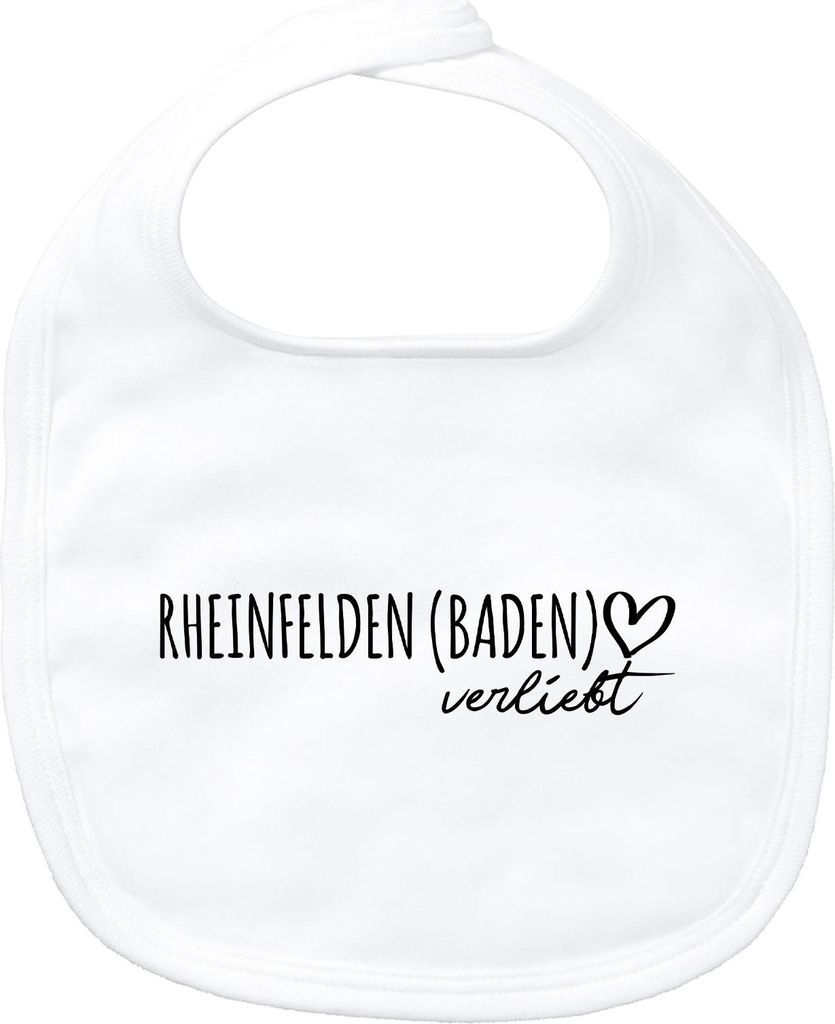Huuraa Baby Lätzchen Rheinfelden Baden verliebt White Klettverschluss Baumwolle Latz Geschenkidee