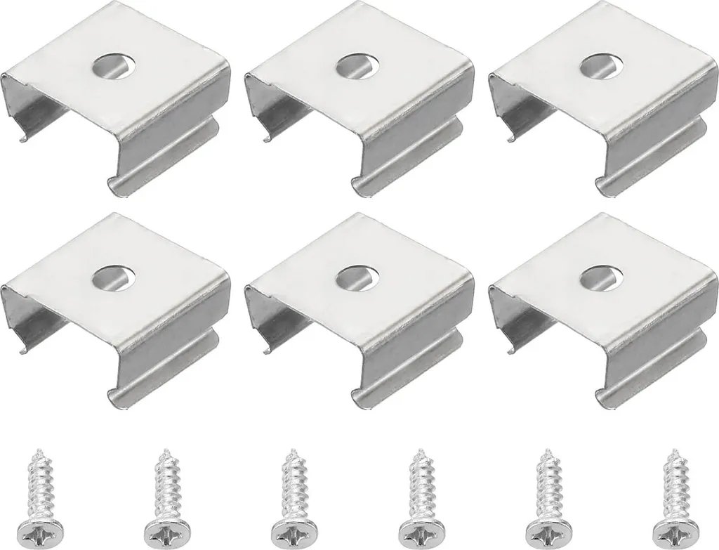 Fixations murales pour ruban LED silicone 15mm - Lot de 50 pinces inox