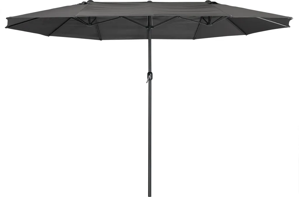 Parasol double Zelsius XL 460 cm avec manivelle pratique et toile anti-UV