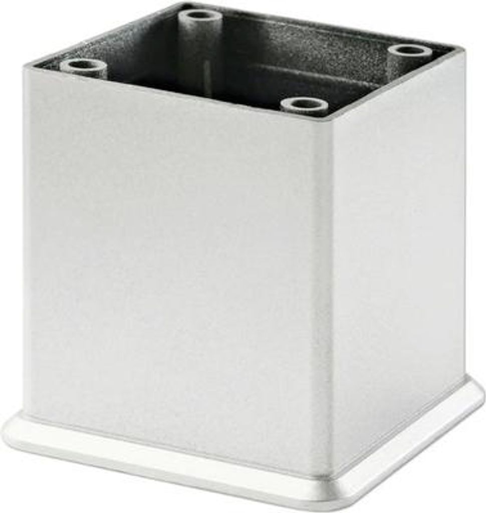 Tarrox Möbelfuß eckenbündig 50 x 45 x 45 mm, silber