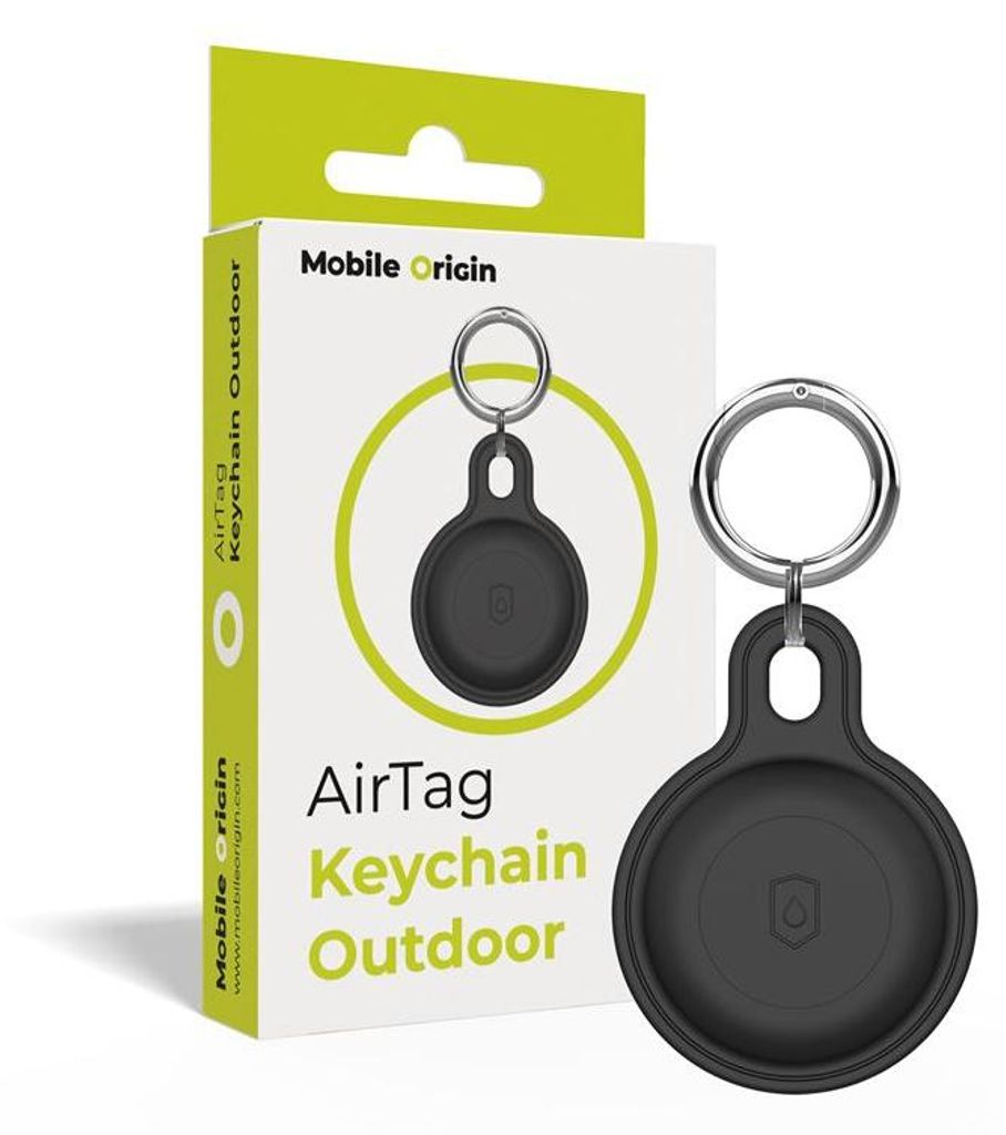 Mobile Origin FRL-ATOD-BLK, Hülle, Schwarz, Apple, Silikon, Metall, AirTag, 43,5 mm