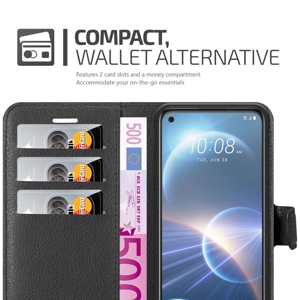 K-S-Trade Sac Ceinture pour HTC Desire 22 Pro Holster Ceinture Sacoche Compatible avec HTC Desire 22 Pro Housse De Protection étui pour Téléphone Portable Gris Foncé, 1x