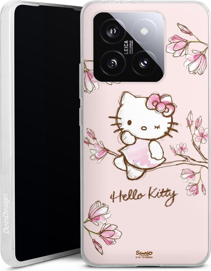 DeinDesign Handyhülle für Xiaomi 14T Silikon Hülle Case Smartphone Schutzhülle Fanartikel Hanami Hello Kitty