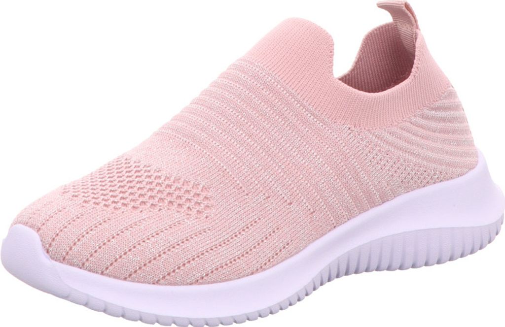 Sneakers Kinder-Mädchen-Slipper Pink-Rosa-Weiß, Farbe:rot, EU Größe:34