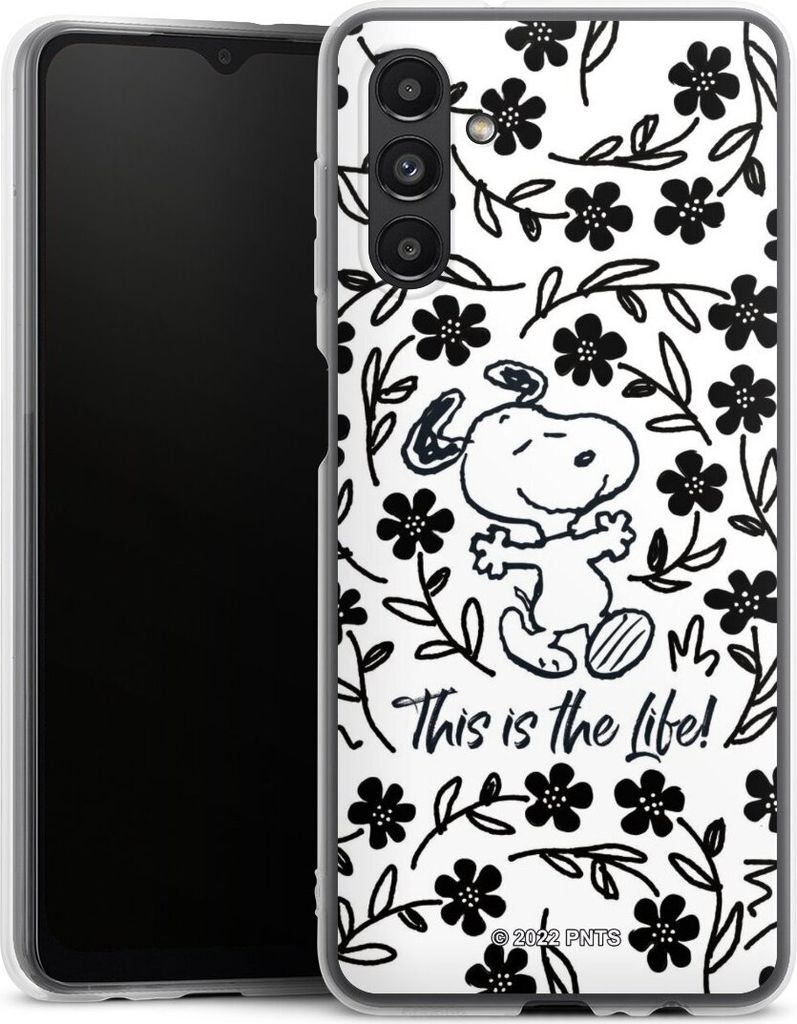 DeinDesign Handyhülle für Samsung Galaxy A04s Silikon Hülle Case Smartphone Schutzhülle Blumen Peanuts Snoopy