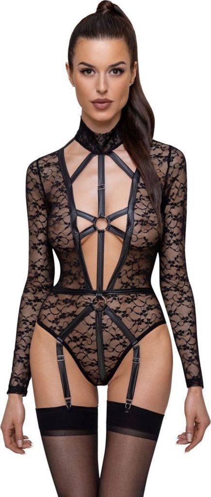Cottelli LINGERIE Body Spitze S - Langarm-Riobody mit Produktbild 