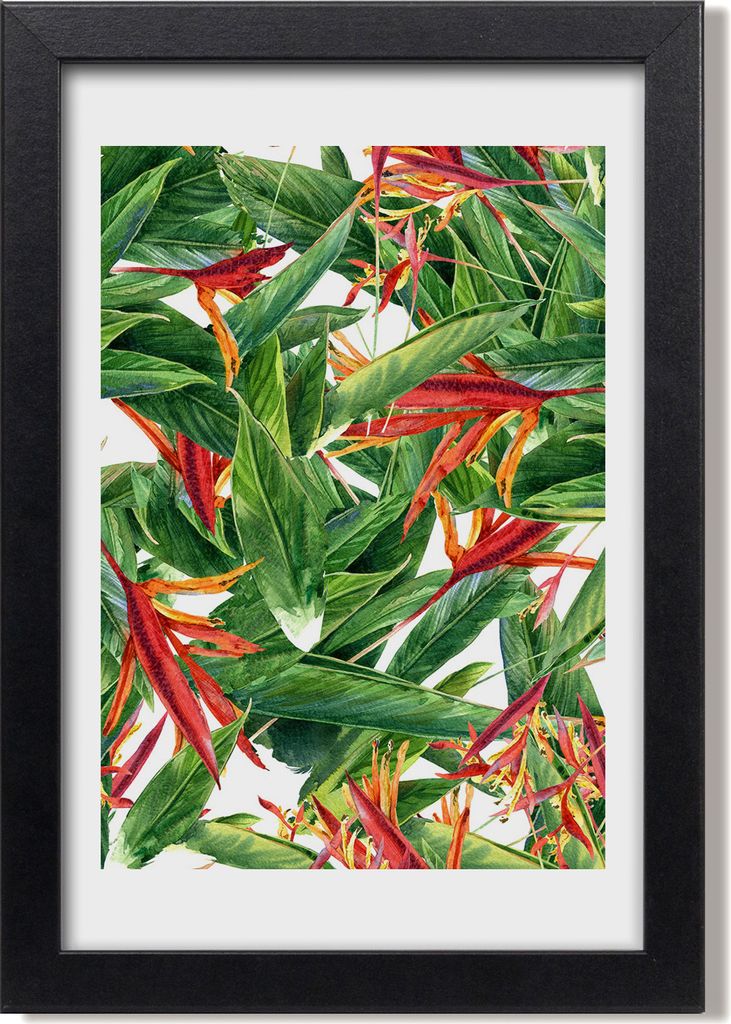 Bild 20x30 MDF-Rahmen, Wandkunst Königliche Strelitzia