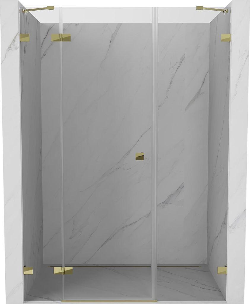 Mexen Lunar Duschpendeltür links 125 cm, transparent, gold - 834S-125-050-50-00-L