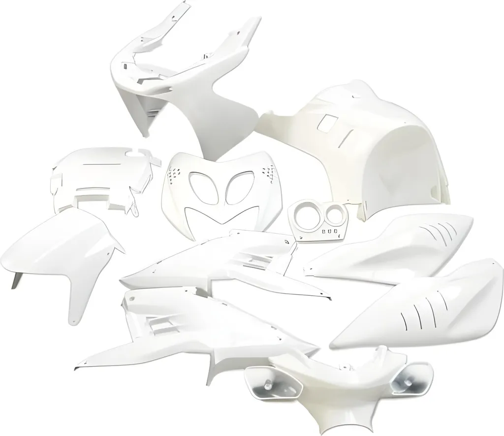 Carénage Str8 blanc haute qualité 11 pièces pour Yamaha Aerox 50cc
