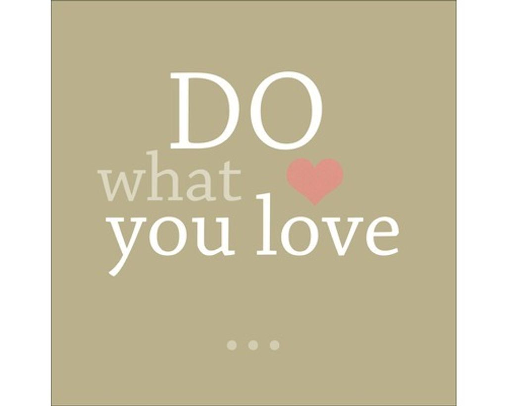 Glasbild Do What You Love 20x20 cm
